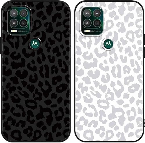 Paquete de 2 fundas de teléfono con estampado de guepardo para Motorola Moto G Stylus 5G 2021 de 6.8 pulgadas, diseño de leopardo de lujo, funda