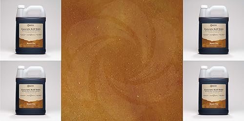 Paquete de 4 unidades de manchas de ácido para concreto – Colores de manchas de concreto – Desert Fire (rojo, marrón, terracota) contenedores de 4 –