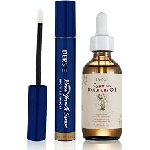 Dersie Targeted Hair Control Duo Eyebrow Growth Serum for Fuller Brows + Cyperus Rotundus Oil for Unwanted Face & Body Hair Reduction Brow Enhancing Peptide Serum & Natural Hair Growth Inhibitor R
