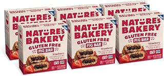 Nature’s Bakery Gluten Free Fig Bars, Strawberry, Real Fruit, Vegan, Non-GMO, Snack bar, 6 boxes with 6 twin packs (36 twin packs)