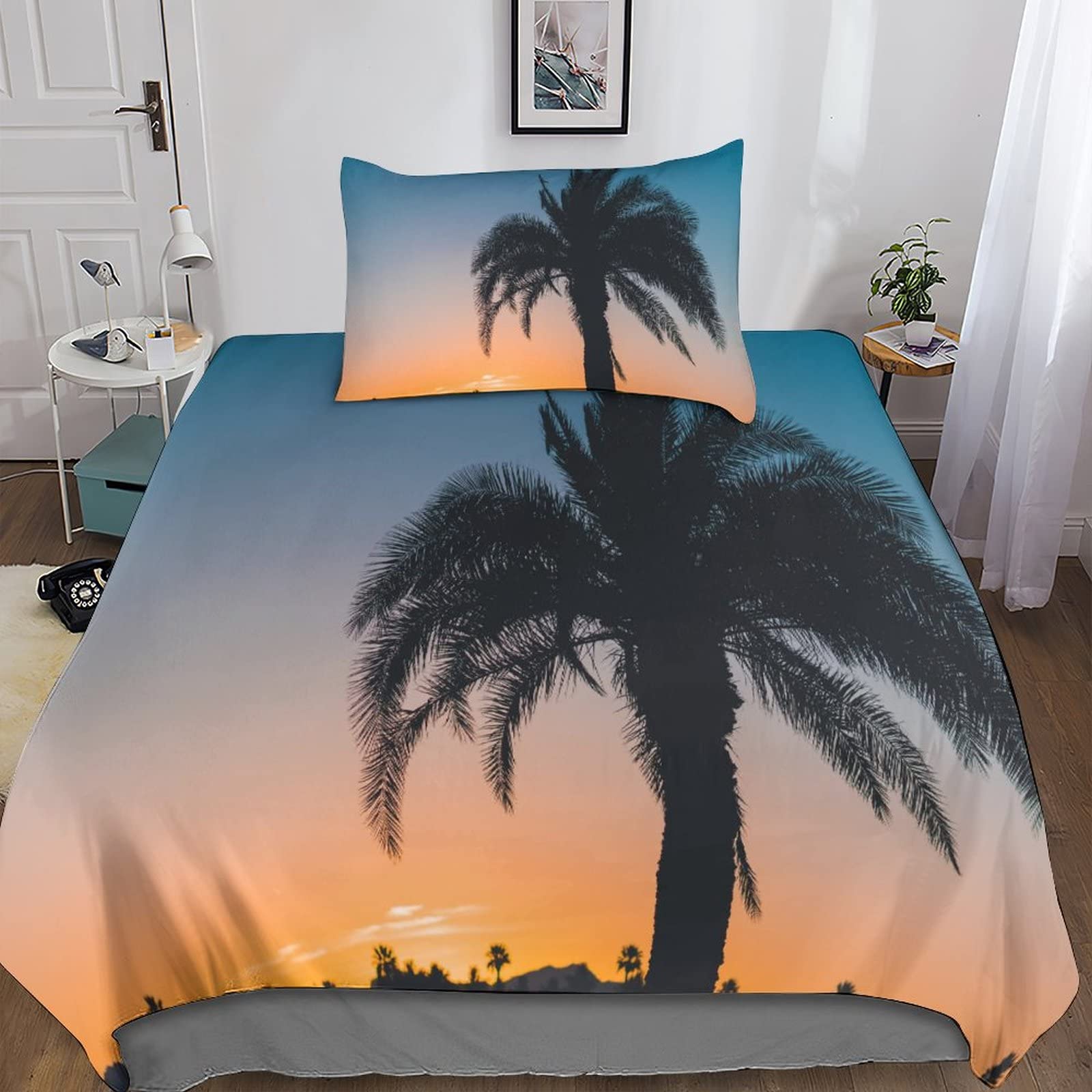 Housse de couette 135x200 microfibre Hawaii zippée facile à border