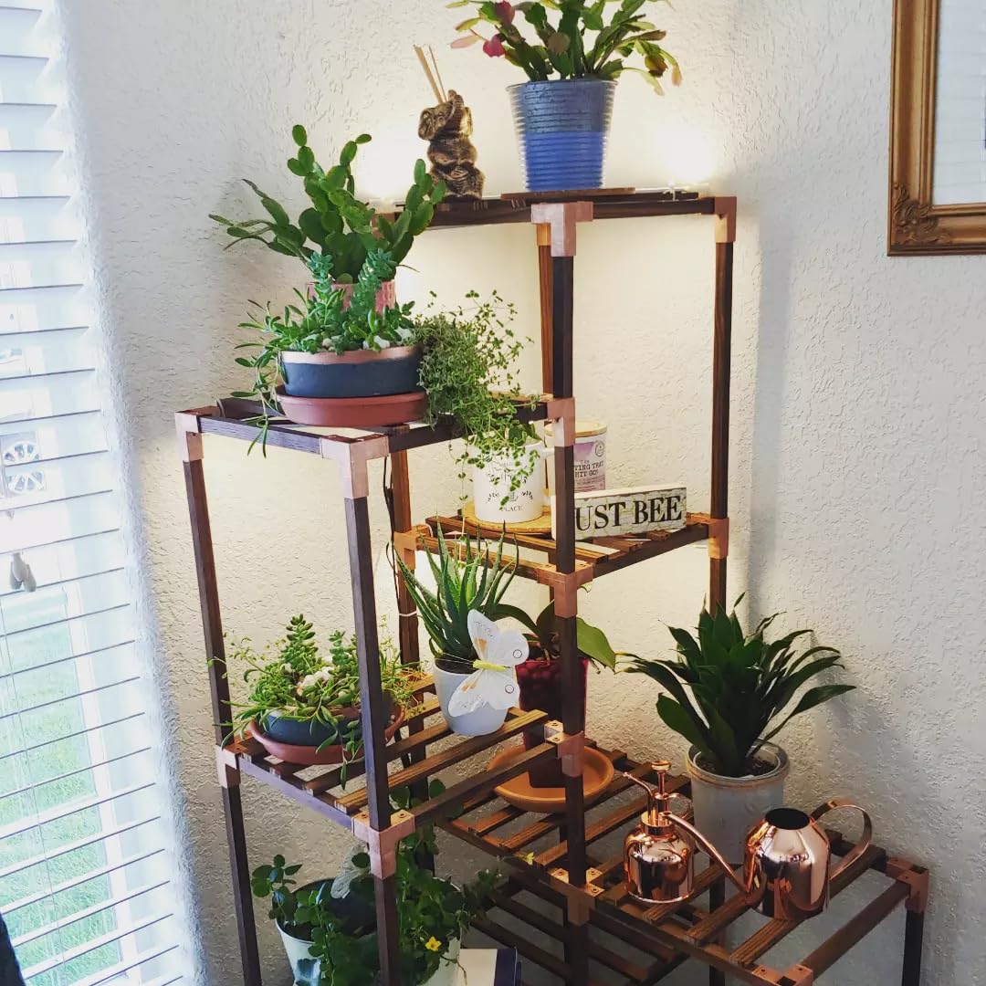 8/mo Finance Bamworld Plant Shelf Corner Plant Stand Indoor Outdoor