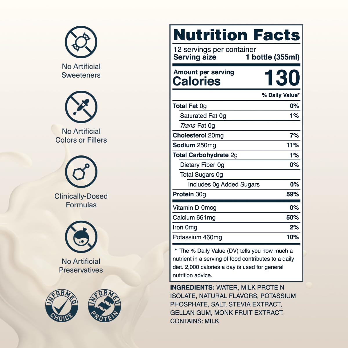 Transparent Labs Grass-Fed Protein Shake - Vanilla - 12 Pack — Amazon image 2