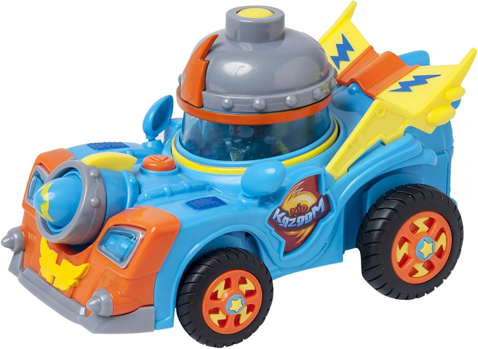 SUPERTHINGS Kid Kazoom Vehicle – Contains 1 vehicle with 1 launcher and top and 1 exclusive figure