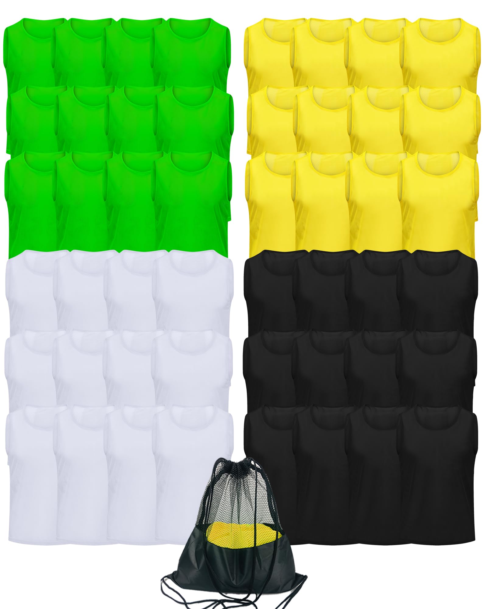 12/24/48Pcs Soccer Pinnies Youth, Scrimmage Team Practice Vests