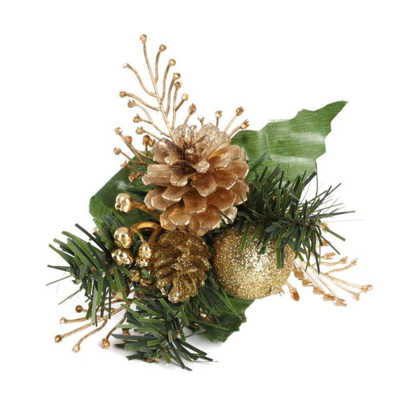 Couronne de Noël 40 cm haut de gamme aux détails réalistes et finitions soignées LED
