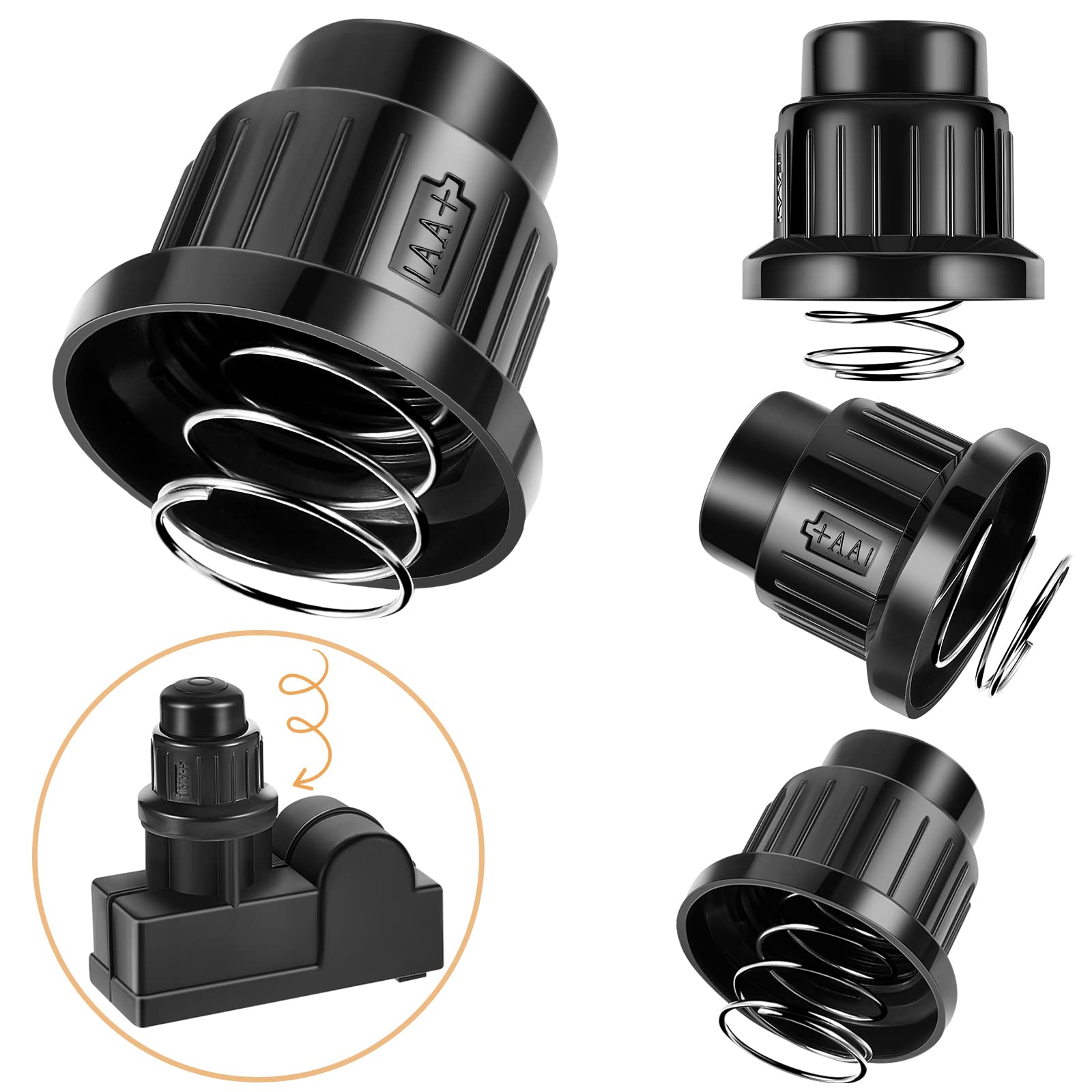 Buy Hortsun 4 Pcs AA Battery Igniter Cap Battery Push Button Ignitor