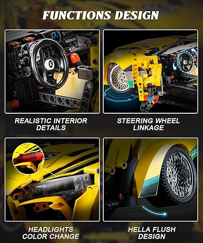 Miniatura 3 de DOSCOR Juego de construcción de autos deportivos para adultos, autos coleccionables Supra a escala 110, kit de construcción de modelos de autos de