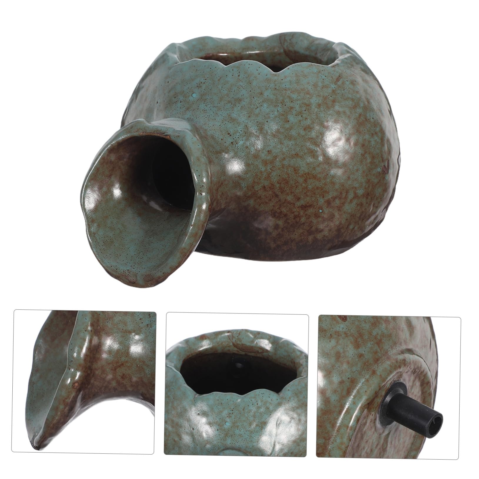 Vaso per Acquario in Ceramica Circolazione Acqua Decorazione per Acquario e Terrario Design Elegante per Casa e Giardino per Giochi d Acqua e Laghetti per Pesci