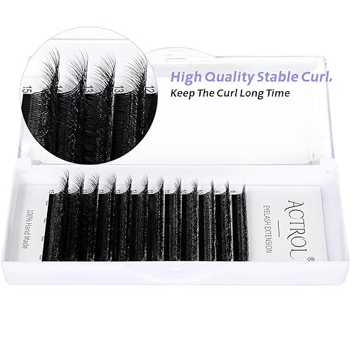 Miniatura 4 de Extensiones de pestañas W para volumen 8D, 0.07D, rizo de 0.315-0.59 pulgadas, mezcla de abanicos fáciles en forma de W, extensiones de pestañas