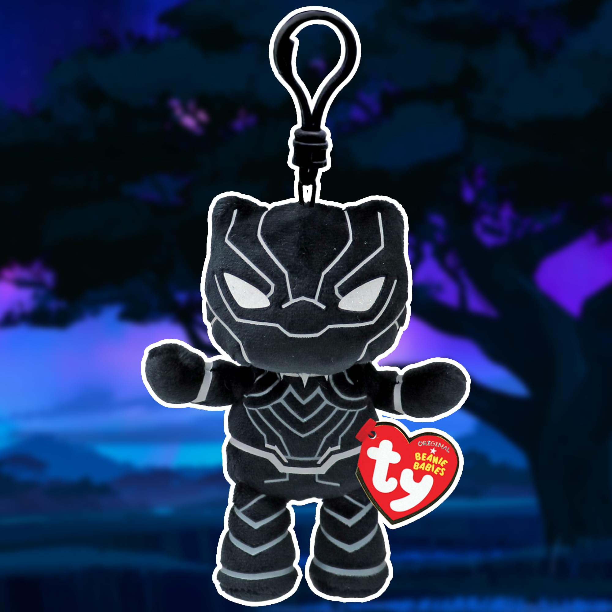 TY Marvel Clip Multipack - Black Panther, Captain America, Groot, Multicolor, 15 cm x 9 cm - Image 2