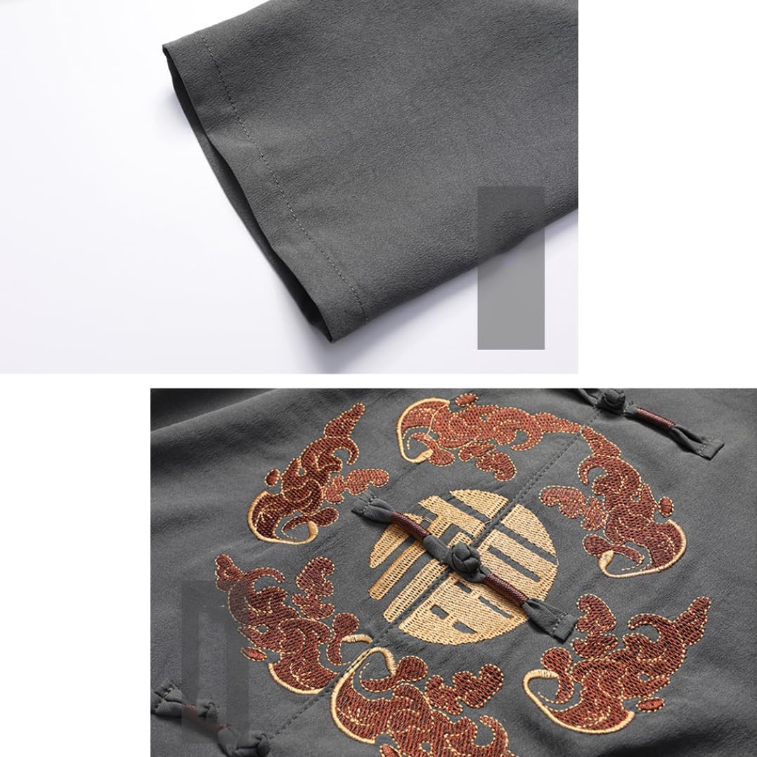 GVILTY Camicia uniforme Tai Chi - Qi Gong Martial Arti Ala Chun Shaolin Kung Fu Maglie Cansi Allenamento cinese Abbigliamento Abbigliamento Abbigliamento a maniche lunghe green1-XL