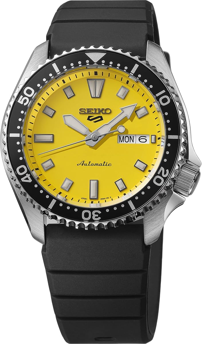 5 relojes automáticos deportivos para hombre con caja de acero inoxidable y manos luminosas - Relojes de pulsera con estilo