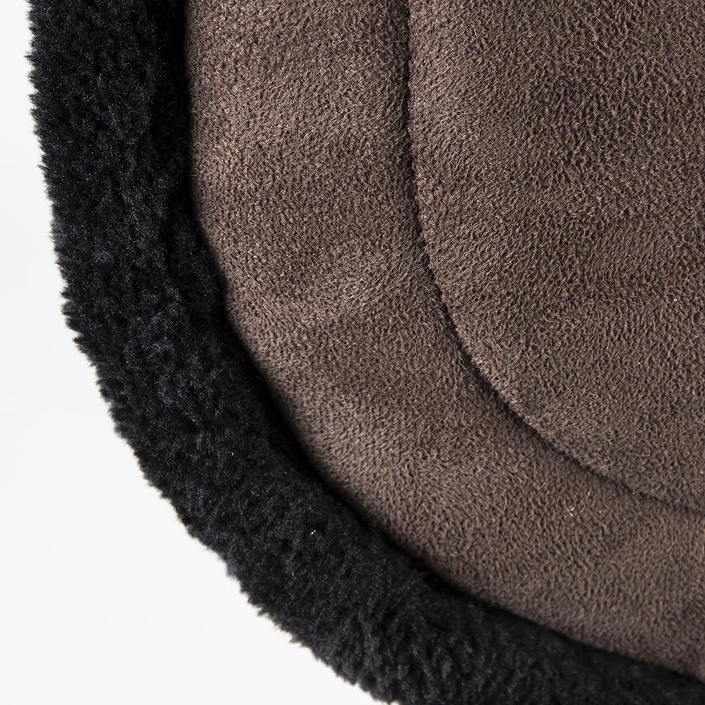 PFIFF 103004 Bareback Pad, Cuscino da Equitazione Senza Albero, in Finta Pelle Scamosciata e Pelliccia Sintetica, Cuscino per Sella, Colore Marrone