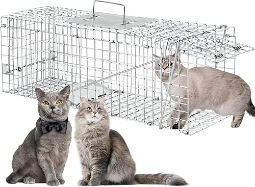 Meibangzz Trampas para animales, trampa de animales vivos para gatos, conejos, ardillas, trampa para gatos callejeros, trampas vivas para mapaches,