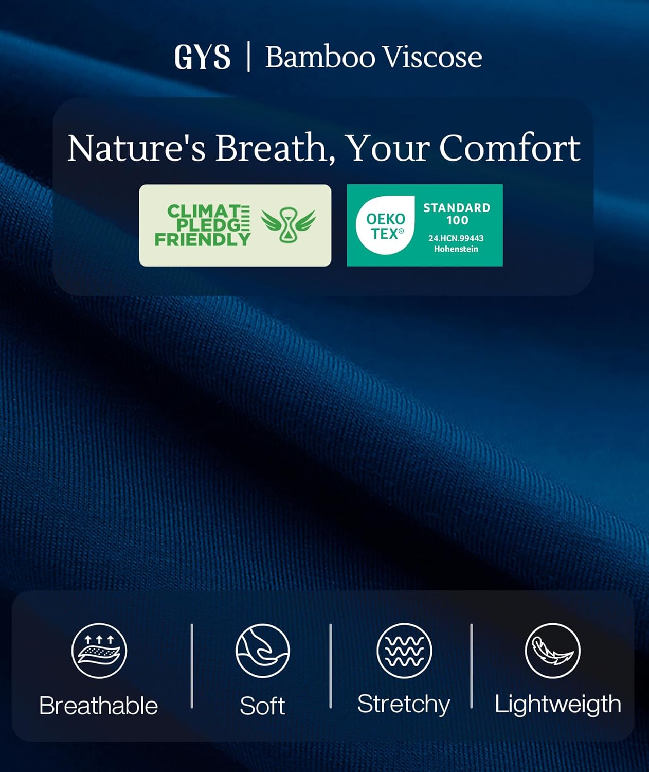 GYS Bamboo Viscose Women's Pajama Set Short Sleeve 2 Piece Soft Sleep Sets for Women - Image 4