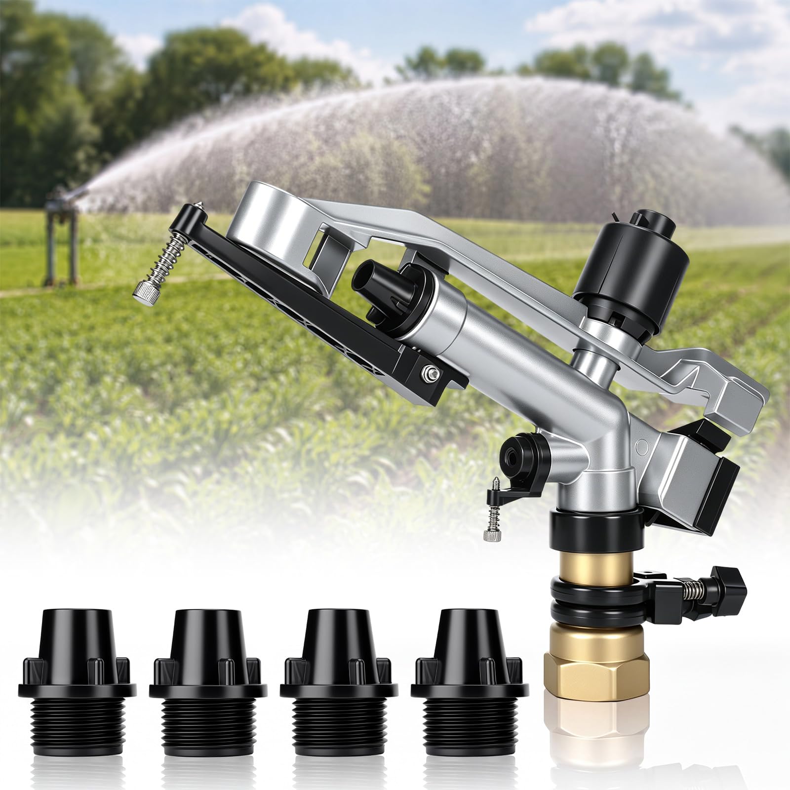 Maxcheck 1 Pcs 1-1/4" Agriculture Farm Irrigation Sprinkler Spray Gun Head