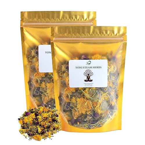 Yoni - Hierbas de vapor naturales para mujer, kit de vapor vaginal Yoni para limpieza y ajuste femenino, 3.5 onzas de vapor V en casa, paquete de 2 Yoni - Hierbas de vapor naturales para mujer, kit de vapor vaginal Yoni para limpieza y ajuste femenino, 3.5 onzas de vapor V en casa, paquete de 2