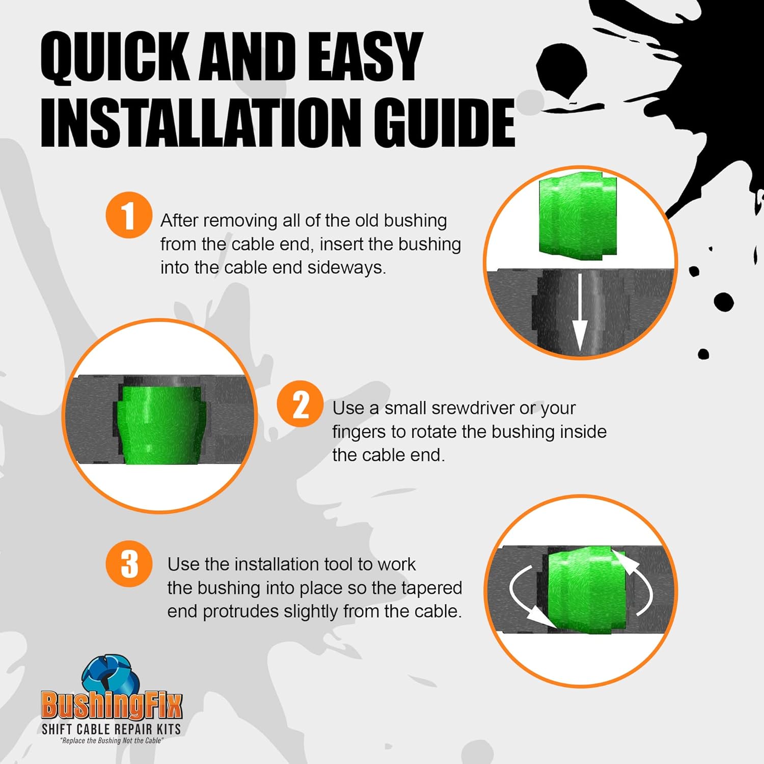 BushingFix Si2Kit - Automatic Transmission Shift Cable Bushing Repair Kit, Replacement Shifter Cable Bushing, Quality Transmission Repair Kit, Compatible with Chevrolet, Ford, Jeep, and Other Brands : Automotive