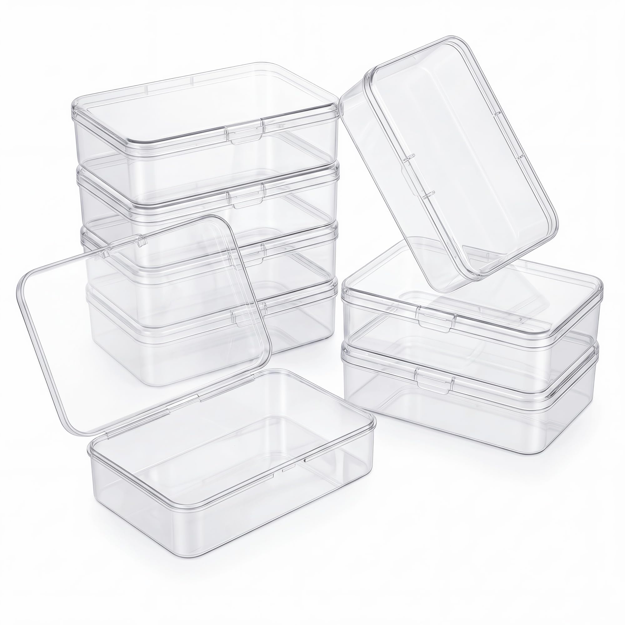Clear Plastic Storage Boxes - 6 Pack -11