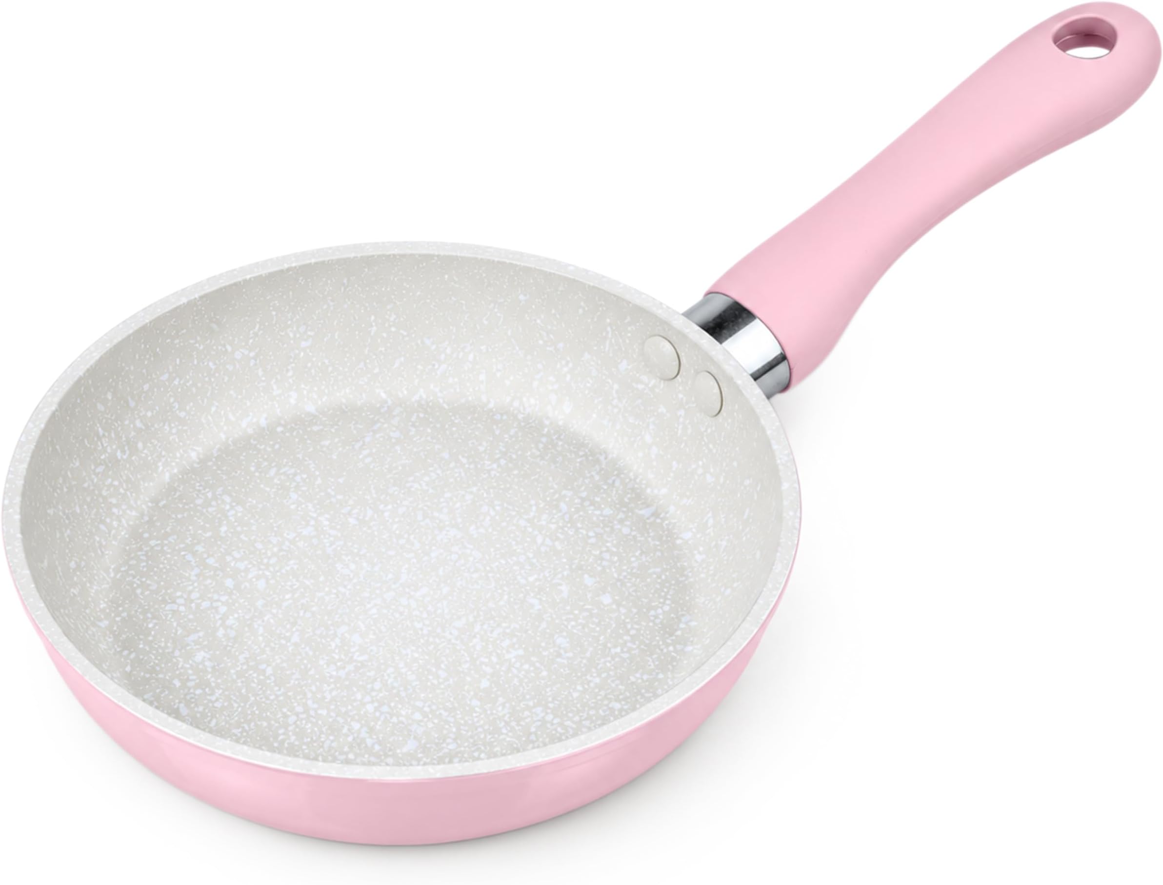 Mini Frying Pan Poele Wilson 14cm, Non- Stick Marble Coating-Pink (MPD-134CX) - Very Small