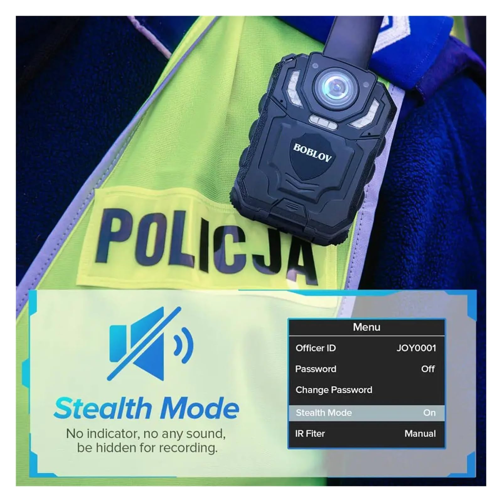 Camara Corporal, Cámara Corporal T5 grabación cámara de policía portátil aplicación de la Ley visión Nocturna grabación en Bucle DVR Mini cámara(with 32GB Card)