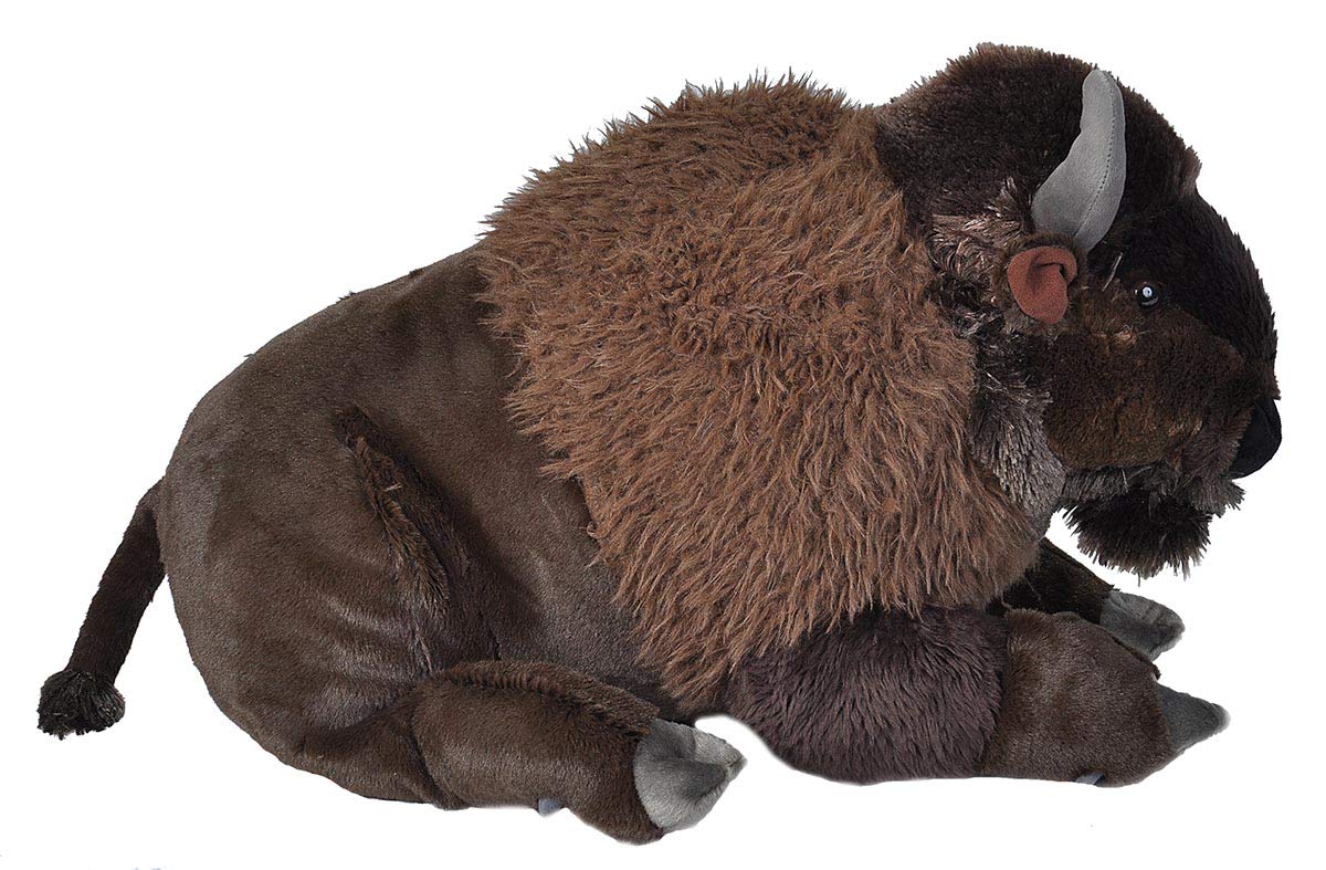 Wild Republic 19307 Jumbo Pluszowy Bison Wisent, duża przytulanka, pluszowa zabawka, Cuddlekins, 76 cm