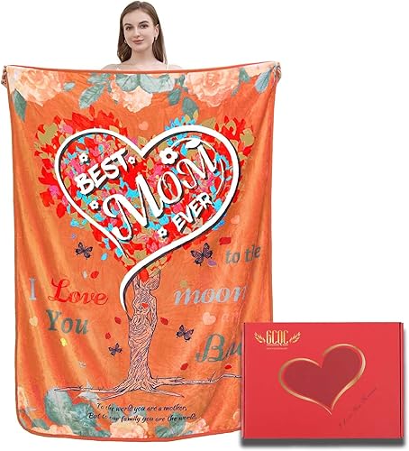 Regalos para mamá, regalo único de cumpleaños para mamá de hija e hijo, manta para mamá, regalos para la mejor mamá del mundo, manta de regalos para