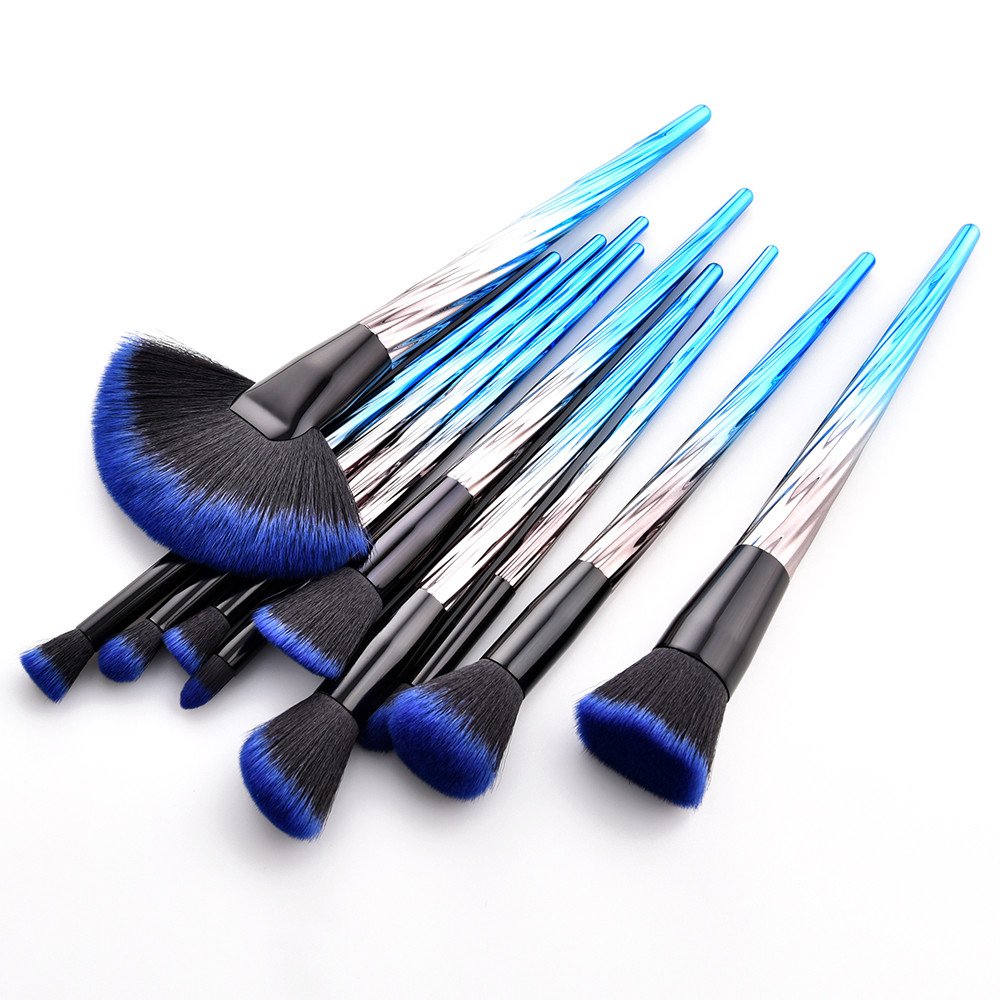 10 stücke Make-Up Pinsel Set Foundation Puder Lidschatten Eyeliner Lippen Pinsel Werkzeug Pinsel Fall