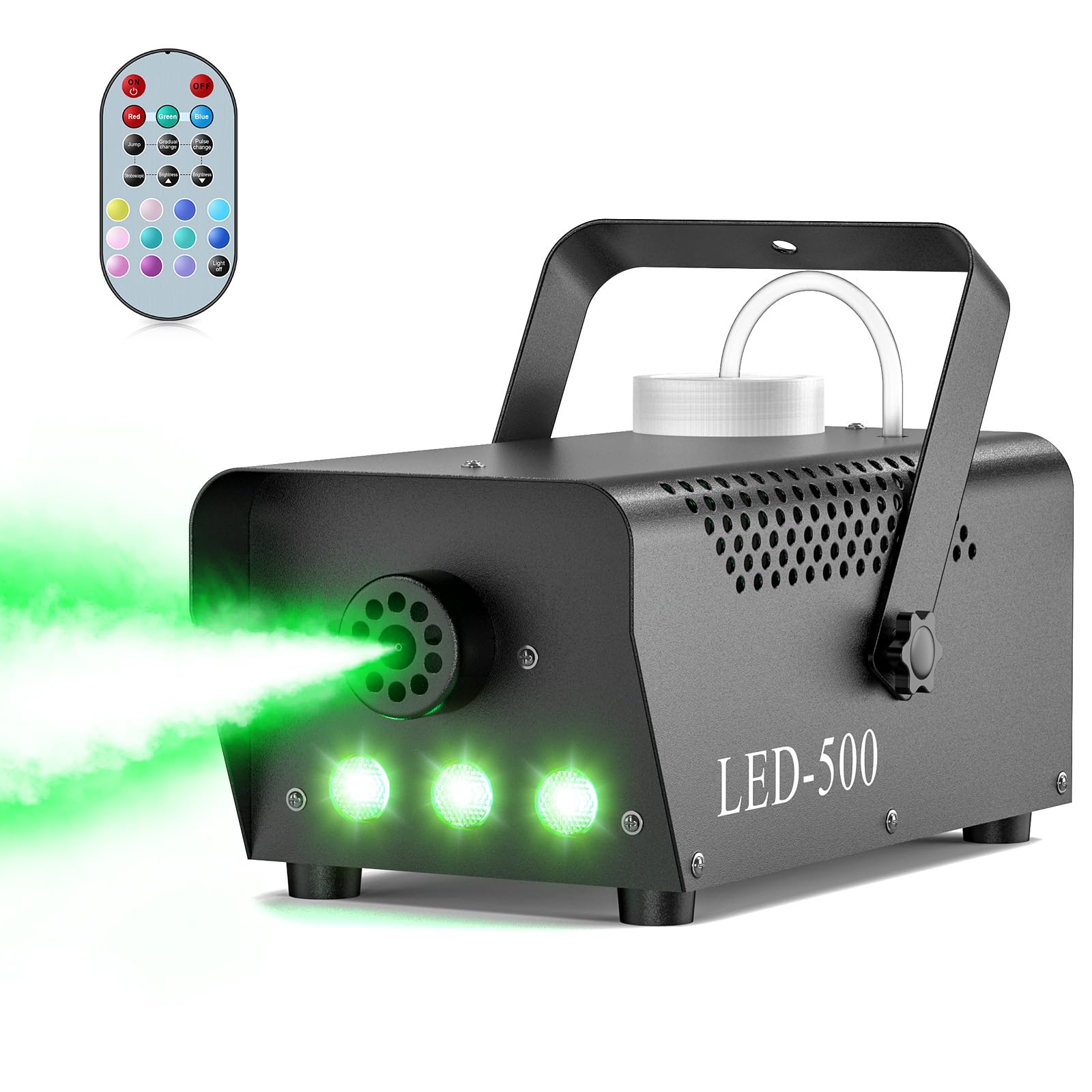 500W Macchina Fumare Macchina Della Fumo Portatile 3 RGB LED Macchina Fumo Macchina Telecomando Per Halloween Natale Festa Matrimonio