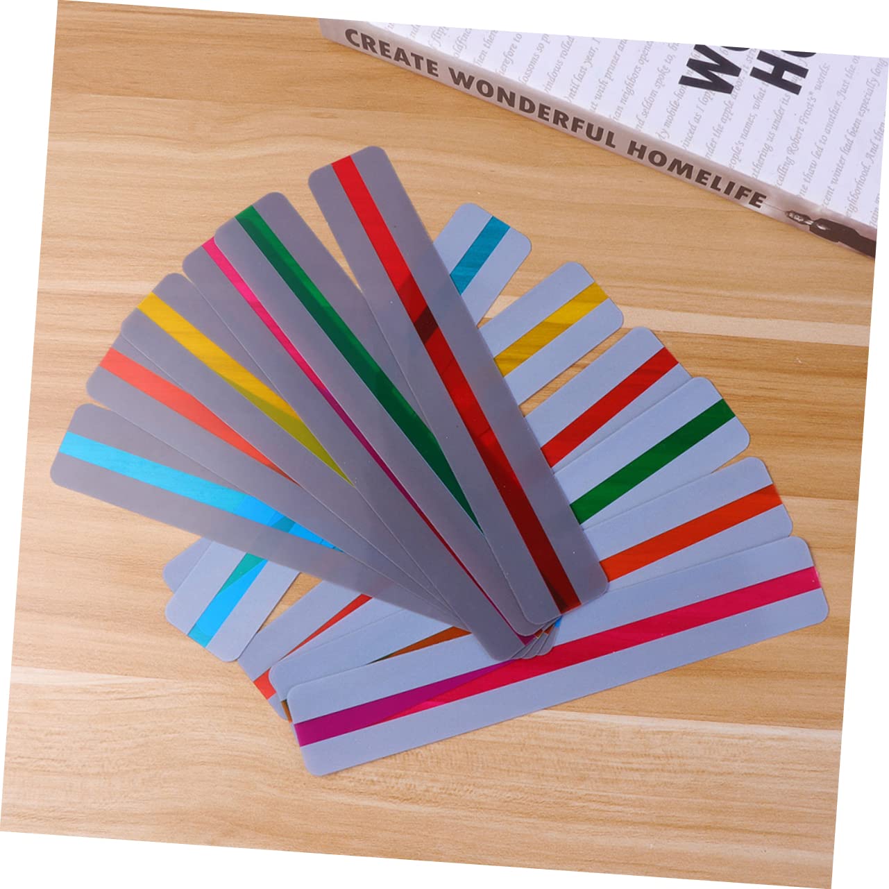 64pièces Marque-pages Pvc Transparent Marque-pages Étanches Et Décoratifs Pour Couleurs Disponibles