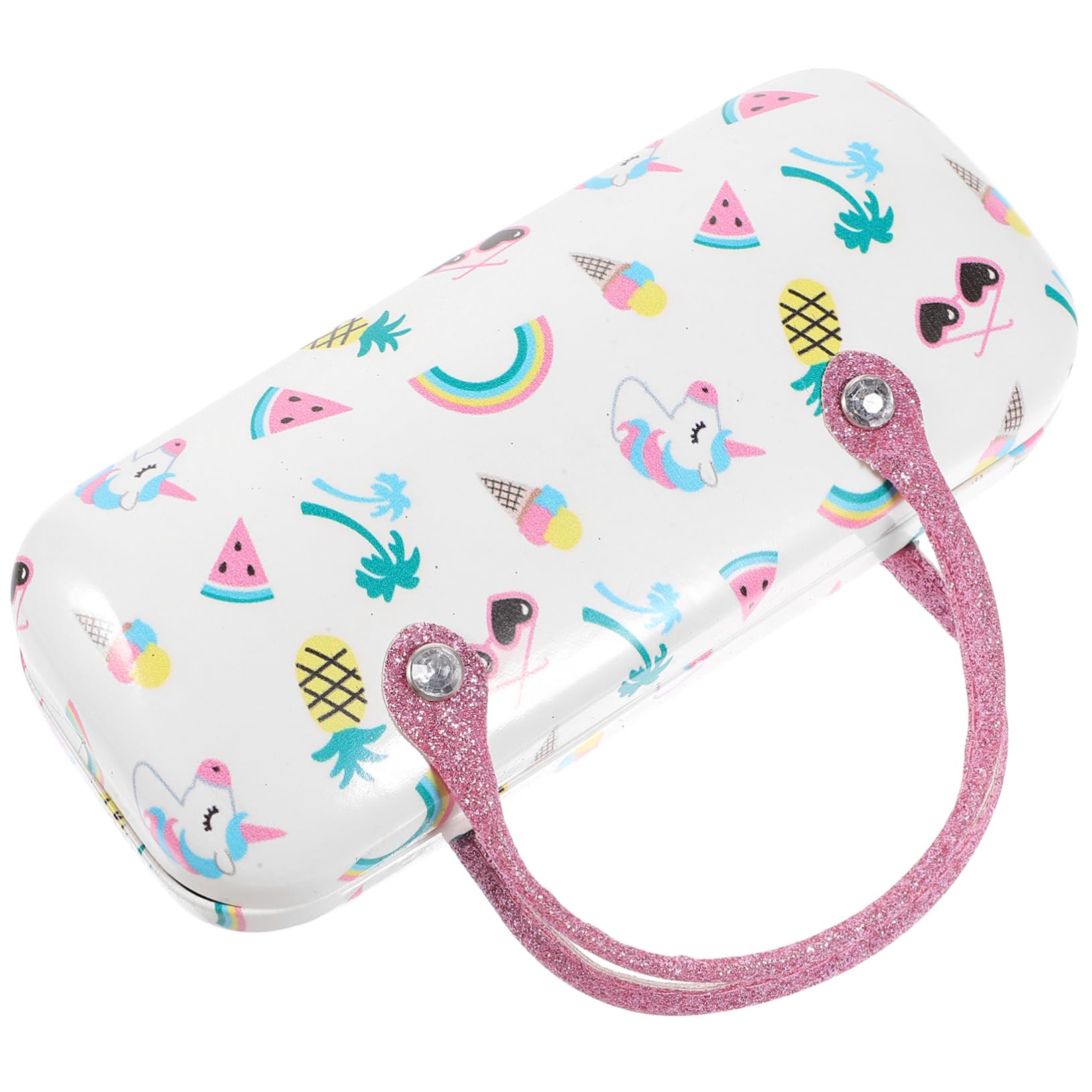 CALLARON Custodia Per Occhiali In Metallo Rosa In Pelle Pu Porta Occhiali Da Viaggio Impilabile Vassoio Espositivo Per Occhiali Cinturino Per Occhiali