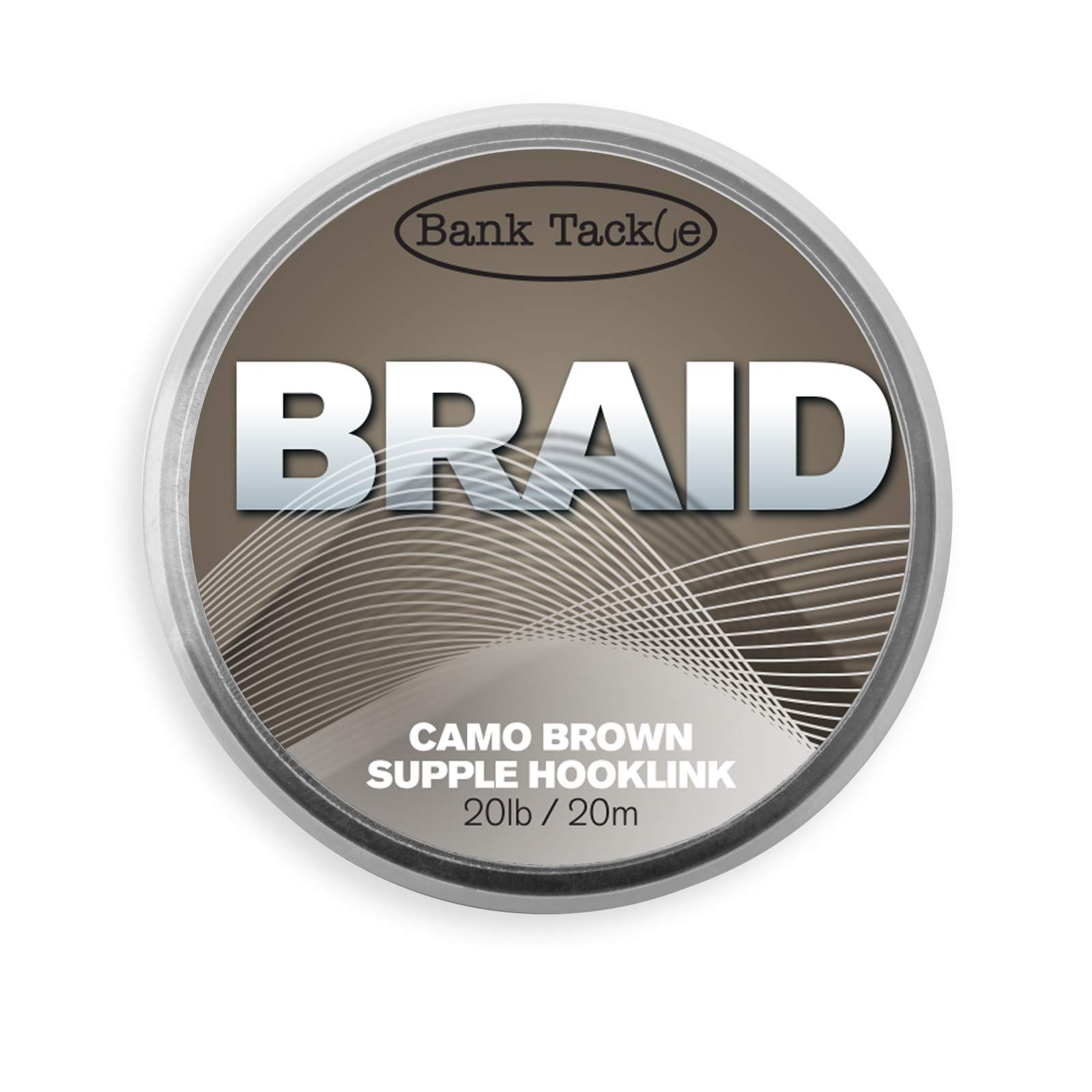 Bank Tackle Braid Hooklink Simple Braided Rig Link Carp Fishing Greeen or Brown 20lb 20 Meters per Spool (Brown)