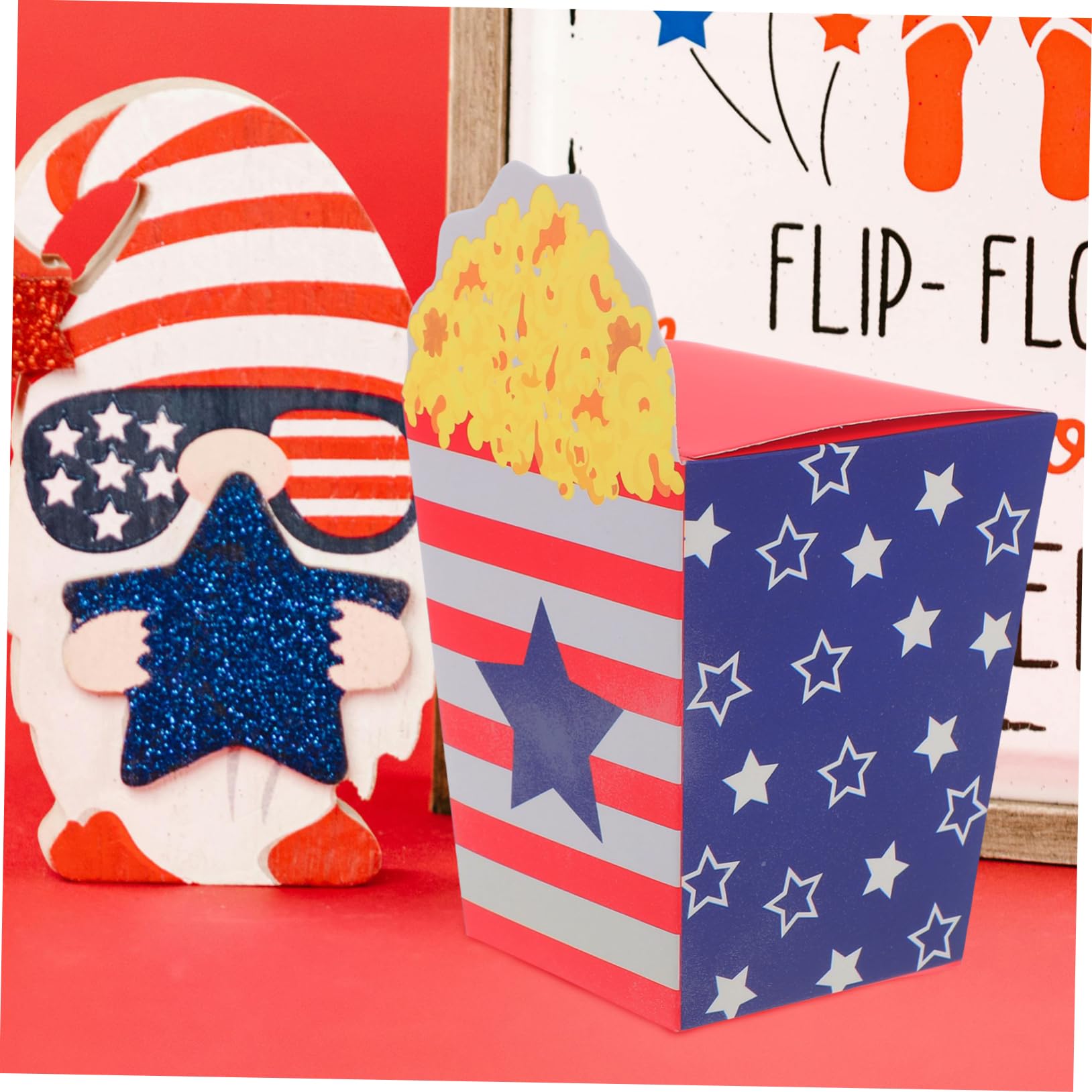 LABRIMP 30pezzi Scatole Popcorn Usa Confezione Per Feste Indipendenza Contenitori Carini e Sicuri Per Snack e Dolci Design Unico e Resistente Per Celebrare Con Amici e Famiglia