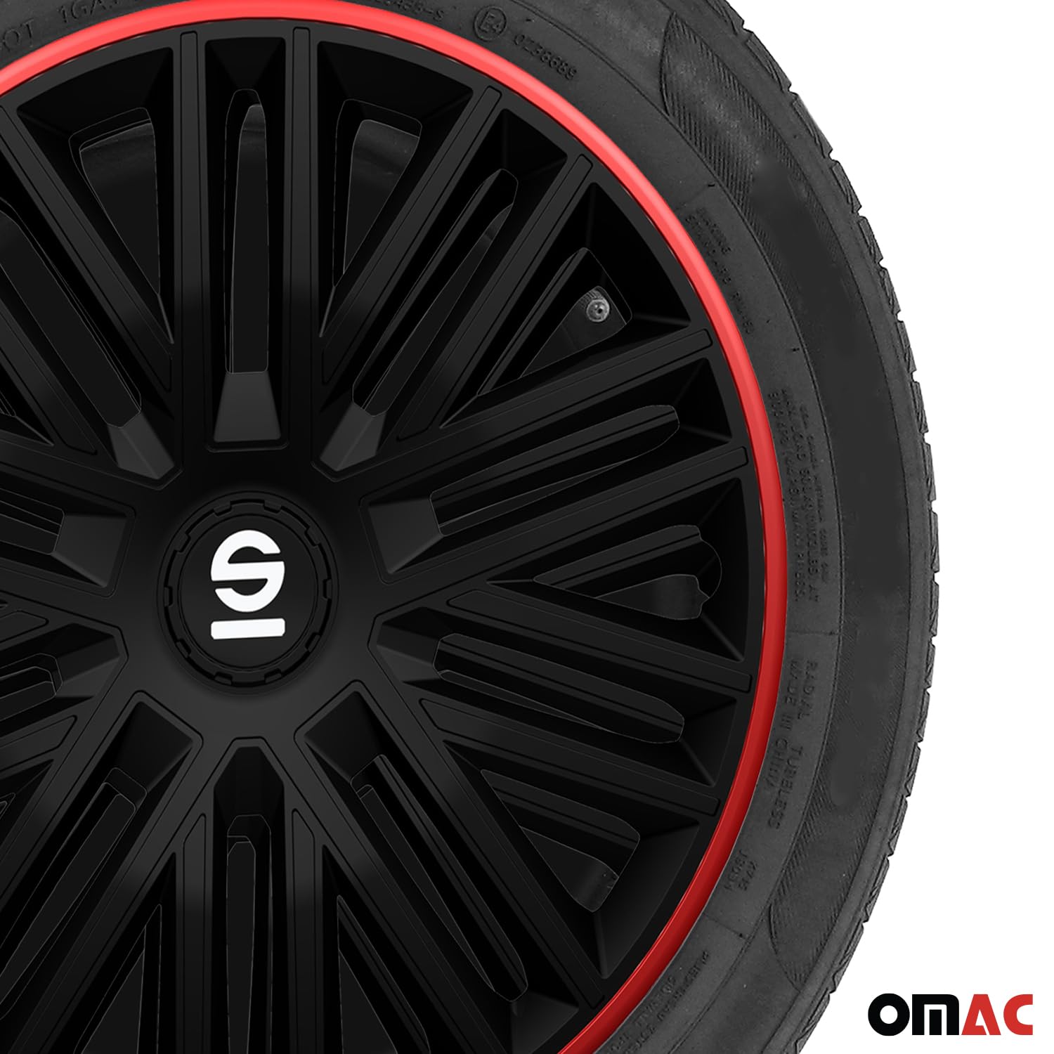 Sparco 4-Delige Wieldoppenset Bergamo 14-inch zwart