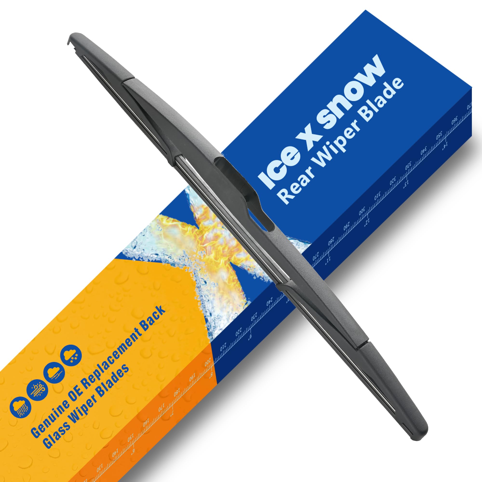 14" Rear Wiper Blade Replacement for Ford Transit Connect 2018-2014 Edge 2014-2007 Nissan Versa 2012-2007 Quest 09-04 Mazda 3 2009-2004 Rear Windshield Wiper Blade(14-D)