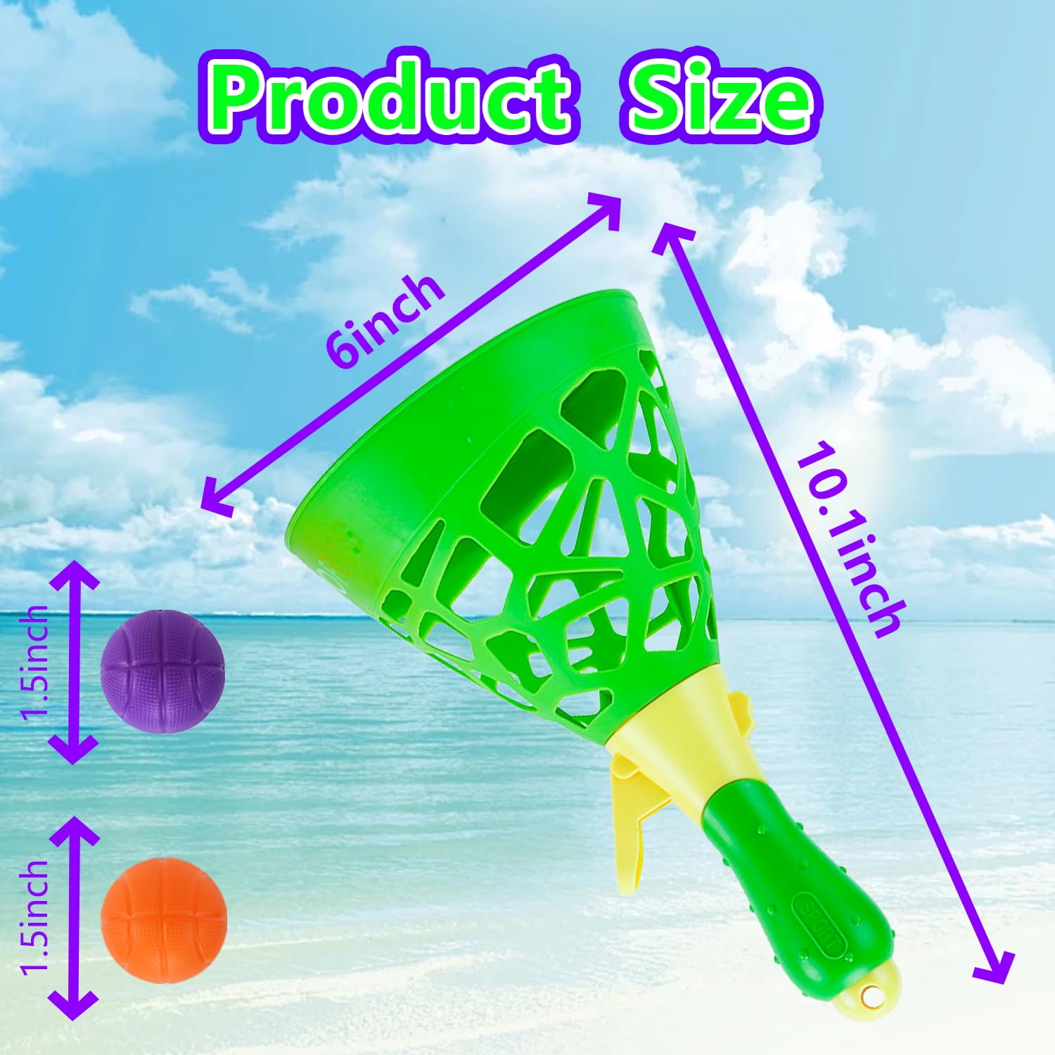 Outdoor Indoor Games Activities for Kids, Pop and Catch Ball Family Games with 2 Launcher Baskets and 10 Balls, Basket Stuffers Birthday Party Gifts Toys for Kids Ages 3 4 5 6 7 8 12+ Years Old - Image 2