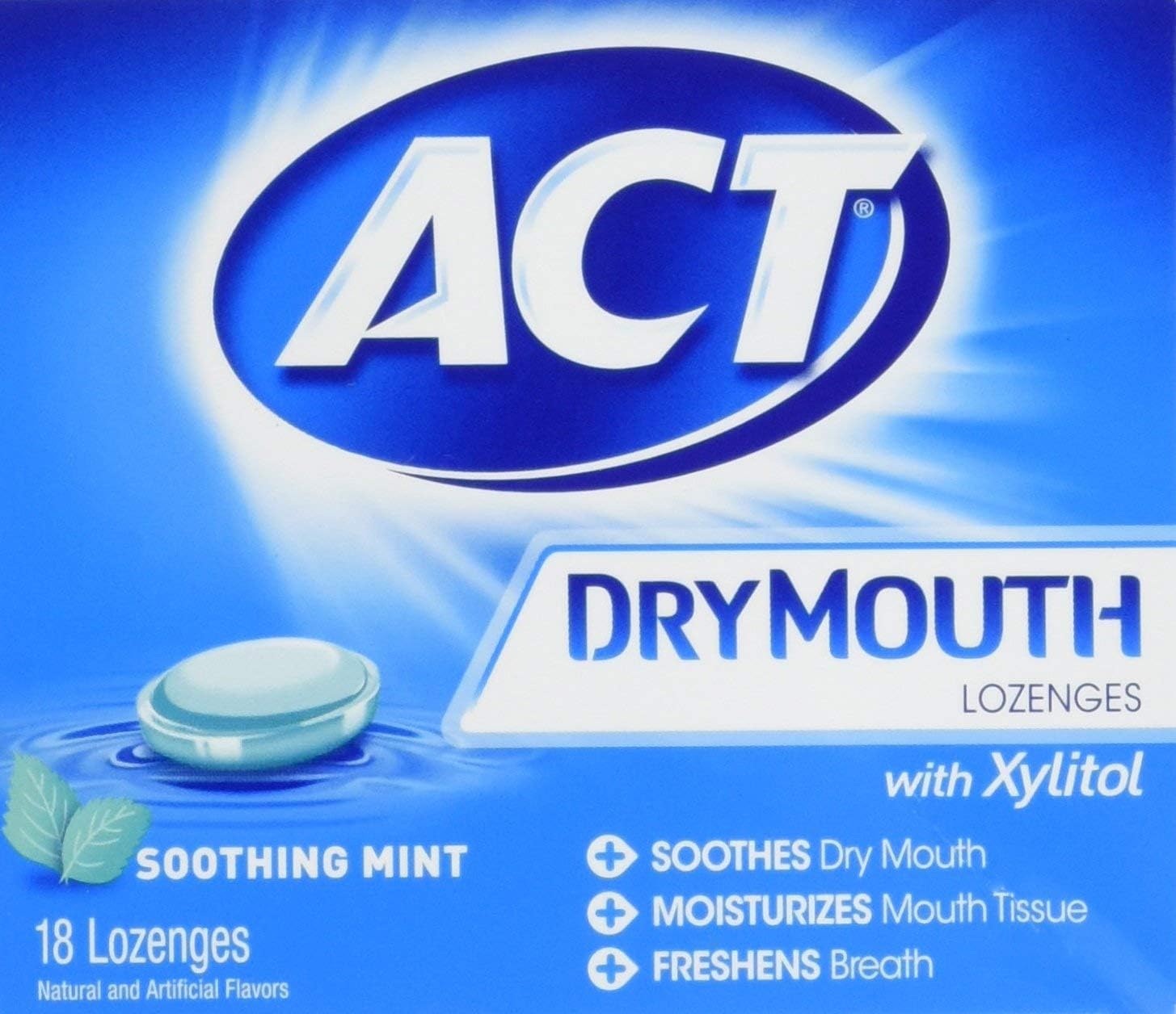 Prоmо Dіѕсоunt Uр Tо 70% оƒƒ ACT Dry Mouth Lozenges With Xylitol 18 Count (Pack of 6) Soothing Mint