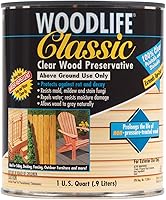 Rust-Oleum WOODLIFE 902 Wolman Classic Clear Wood Preservative Quart - Protects Above Ground Lumber from Rot & Decay