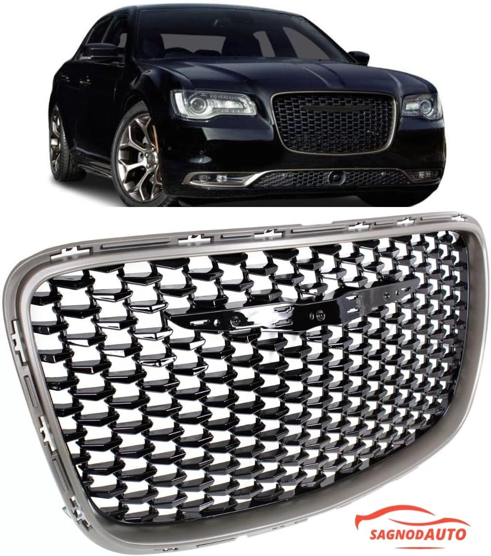 Front Grille compatible with 2015-2023 Chrysler 300
