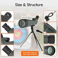 SVBONY SV28 45° szöges spotting scope IP65 vízálló BAK-4 prizmával tripod és telefon adapterrel - 20-60x80 10