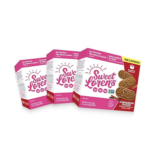 Miniatura 9 de Sweet Loren's Galletas veganas para el desayuno  Azúcar de canela  0.19 onzas de proteína, 0.67 oz de granos integrales  A base de plantas, sin