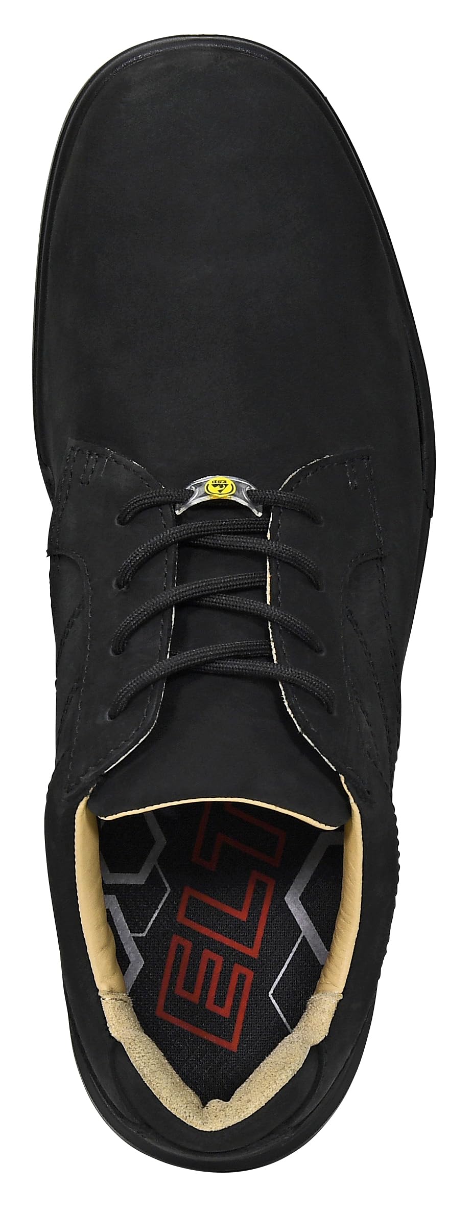 ELTEN Buty ochronne Manager XXB Low ESD S3, damskie i męskie, skórzane, stalowy nosek, lekkie, eleganckie, czarne