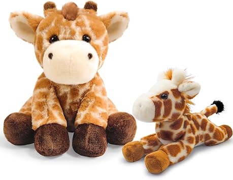 2 Pcs Giraffe Stuffed Animal Toys Set,8 INCH Soft and Plush Stuffed Animals for Girls Realistic Animals Gifts,Cute Soft Giraffe Animal Boys and Girls Toy for Toddlers