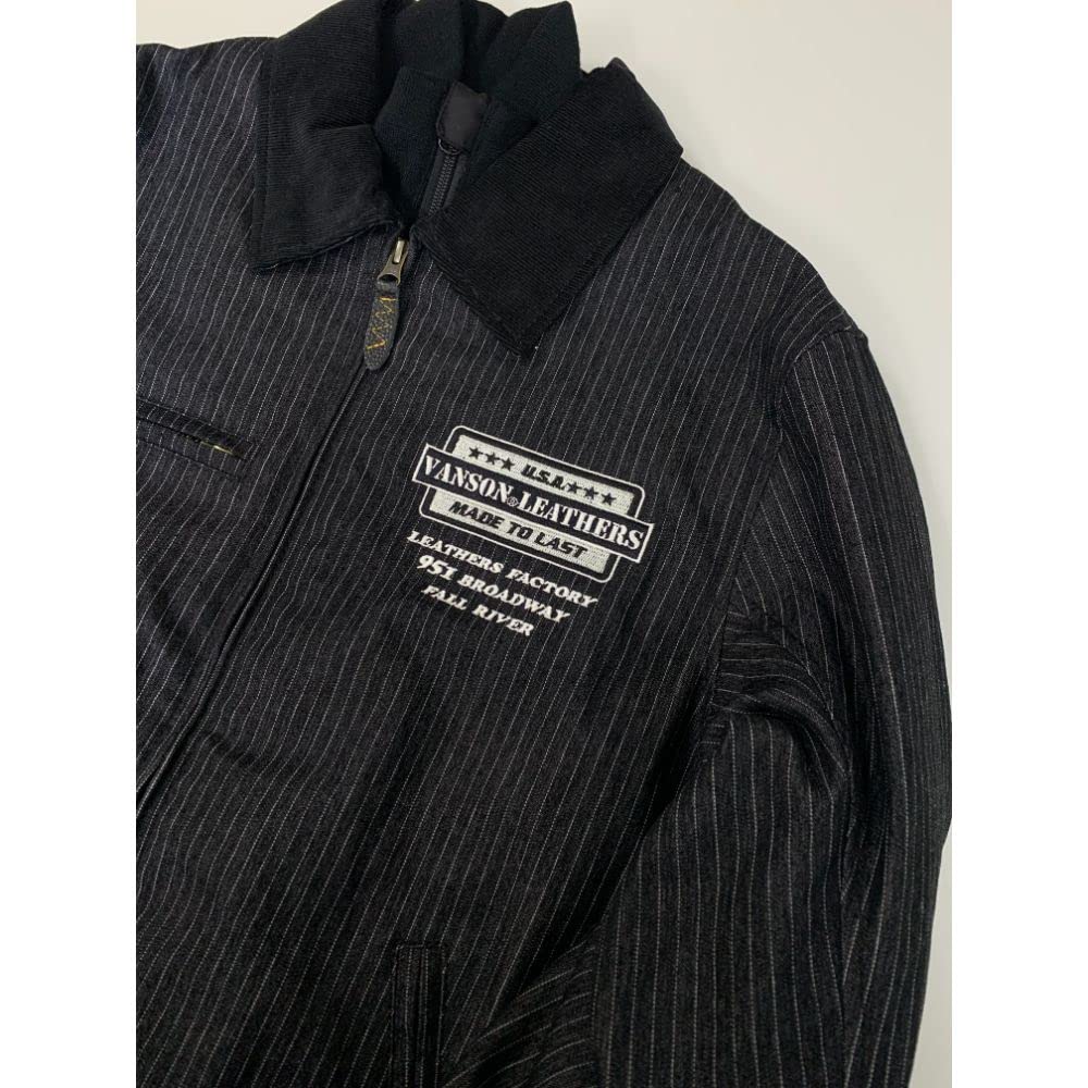 VANSON VS22110W XLサイズ バンソン コットンジャケット ライディングジャケット ウインター 防風 防水 防寒 プロテクター装備 A51003-2 | バンソン カバーオールジャケット ブラック-ワバッシュ XL