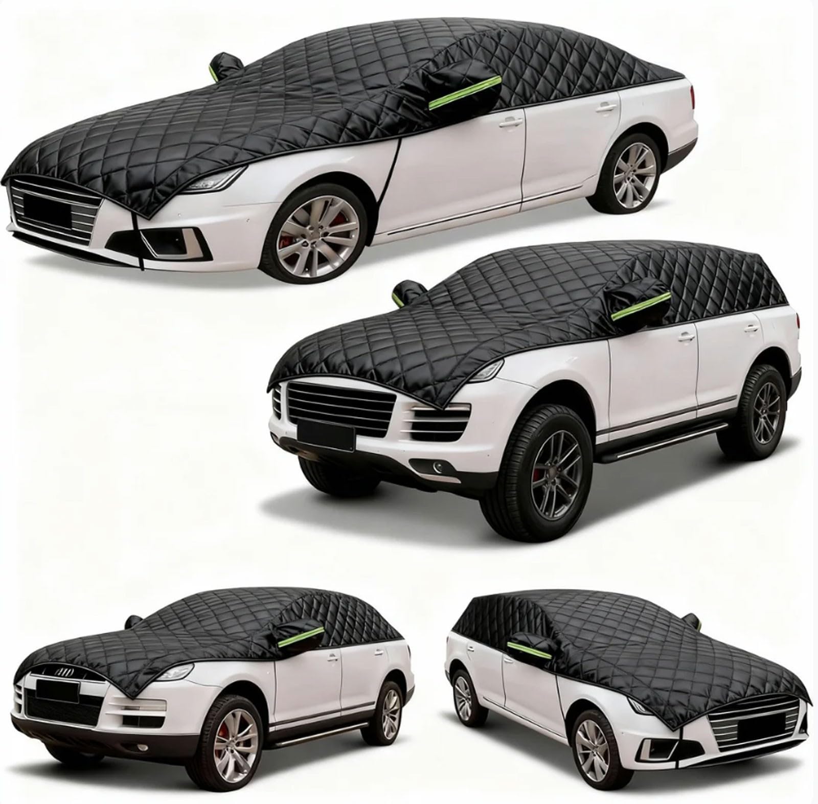 Mezza Copertura Per Auto Impermeabile per Toyota Corolla Cross Telo Copriauto Semi-Superiore Snow In Tessuto Oxford 190t Fodera Interna Morbida In Cotone 110g(Color:BB)