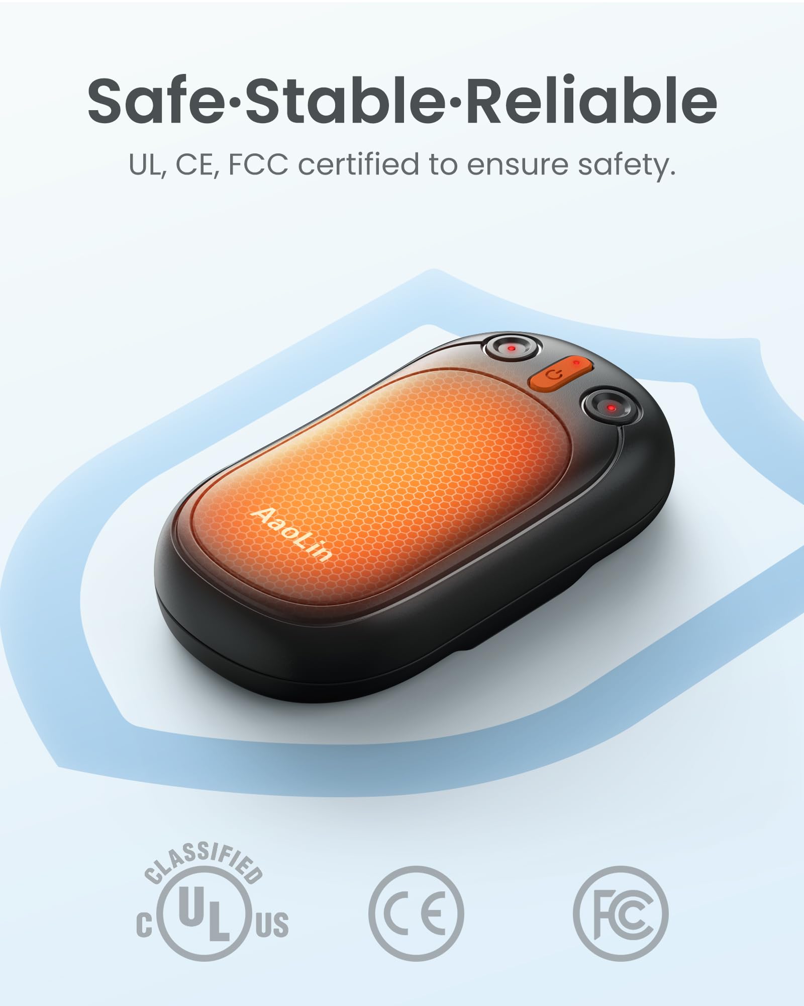 Confezione da 4 scaldamani ricaricabili, 4 in 1, elettrici, riutilizzabili, riscaldabili fino a 12 ore, scaldamani portatili, ottimo regalo per attività all'aperto, caccia, golf, campeggio