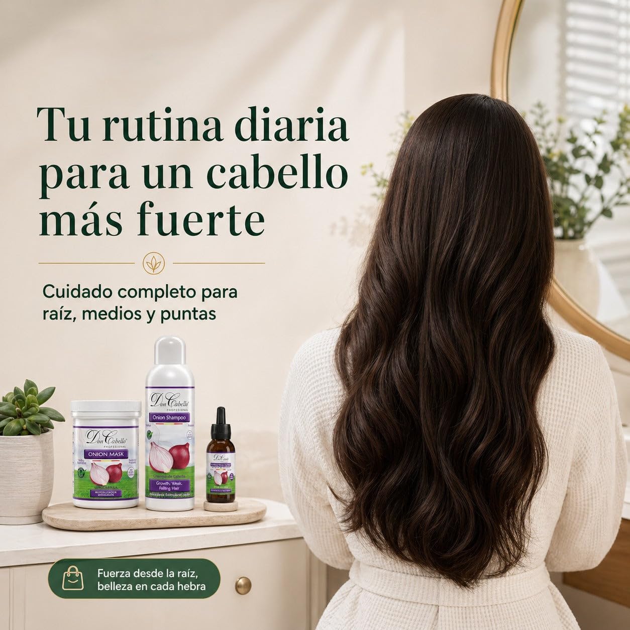 Don Cabello Pack Cebolla Roja Anticaída, Champú y Mascarilla sin Olor, para Cabello Débil o Graso, Fuerza, Brillo y Volumen (500 ML)