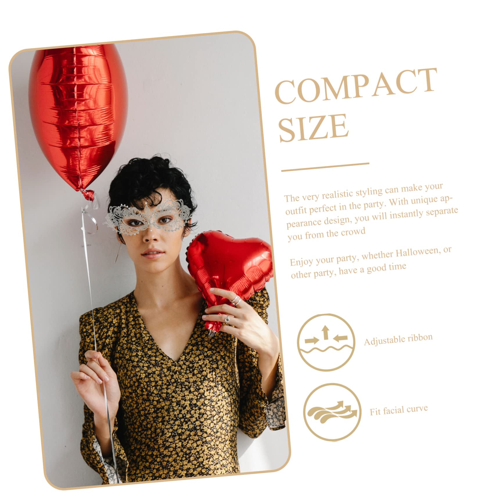 Homoyoyo Dancing Party Decorative Lace Mask for Women Intricate Masquerade Accessory for Halloween Carnival Cosplay and Costume Parties Elegant Design for Night Events