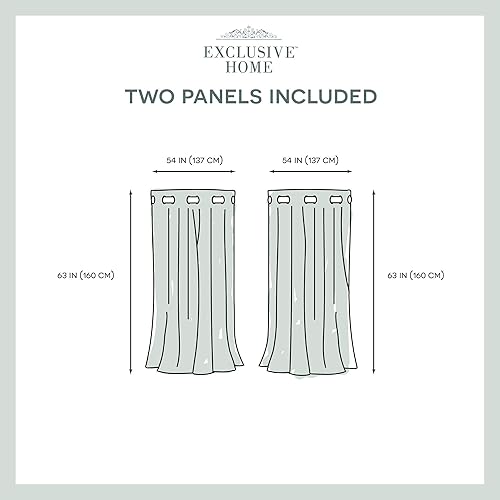Miniatura 4 de Exclusive Home Curtains par de paneles de cortinas estampadas con ramas, con arandelas